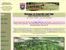 Tablet Screenshot of evansvillegolfclub.com